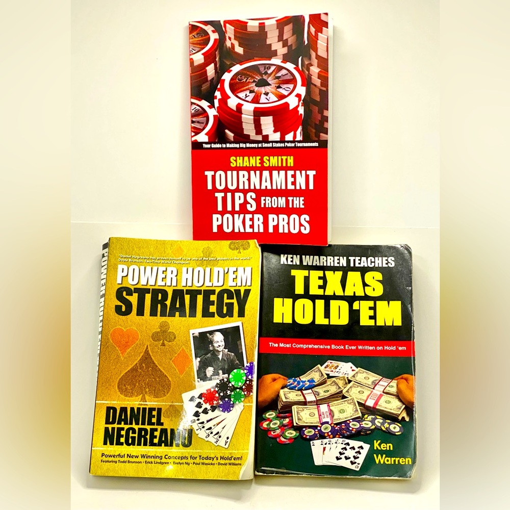 ✅ Poker Texas HOLD’EM Books Lot Of 3 Poker Tournament Strategies